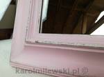 Mirror in pink distressed frame