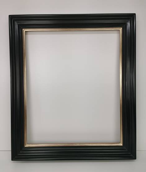 Rama do obrazu na wymiar – czarne wykończenie, ze złotem 22K