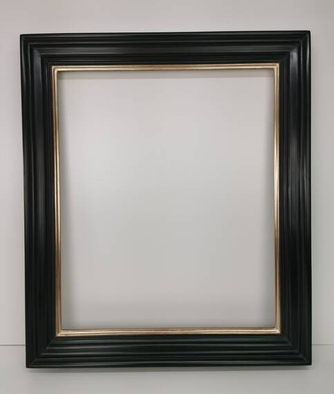 Rama do obrazu na wymiar – czarne wykończenie, ze złotem 22K