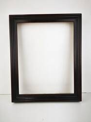 Rustykalna rama czarna z efektem postarzenia i widoczną strukturą drewna