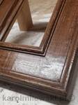 Brown distressed mirror frame