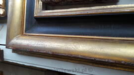 Picture frame gilded yellow gold 23.5 ct gold