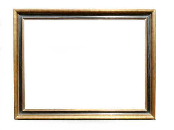 Picture frame gilded yellow gold 23.5 ct gold