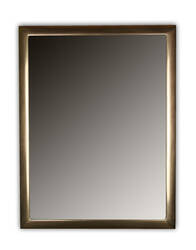 Bespoke picture frame gilt with Moon Gold on plum bole, with Oak veneer on sides