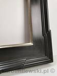 Custom picture frame with flemish corners gilded white gold leaf 12ct plum bole