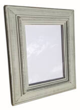 Rama do obrazu na wymiar – jasnoszare wykończenie w stylu vintage