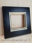 Photo frame painted black, partially gilded
