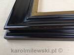 Picture frame detail, black gesso