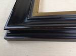 Picture frame detail, black gesso