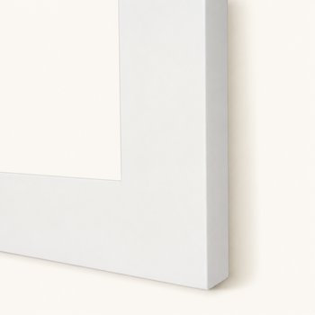 White picture frame, corner close up