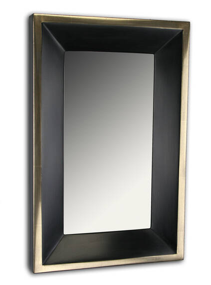 Custom picture frame gilded gold leaf, partially painted.