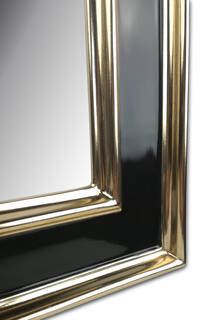 Decorative Mirror in a Black-and-Gold Glamour Frame