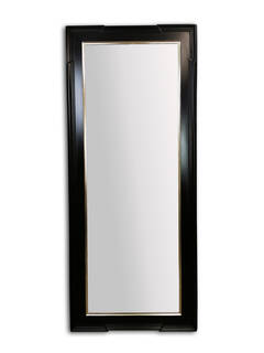 Mirror in a black frame with Flemish corners