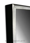 Picture frame in white gold laid on grey bole with medium distress, 1,5 rub