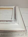 White distressed custom picture frame
