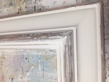 Distressed picture frame.