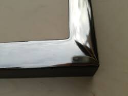 Mirror frame 22 mm wide moulding gilt white gold