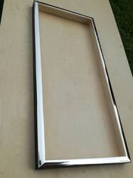 Mirror frame 22 mm. wide moulding gilt white gold