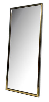 Linea Slim frame profile showing glossy black lacquered side and 35 mm moulding depth