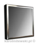 Custom mirror gilded with white gold leaf