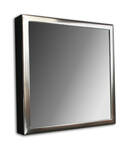 Custom mirror gilded with white gold leaf
