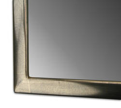 Mirror in frame gilded with gold leaf, moon gold on grey bole