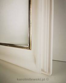 White picture frame with gilded lip