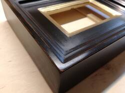 Bespoke picture frame gilded white gold 
