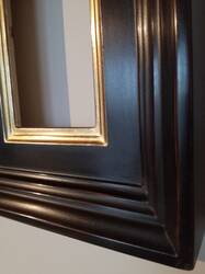 Bespoke picture frame gilded white gold 