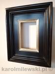 Bespoke picture frame gilded white gold 