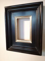 Bespoke picture frame gilded white gold 