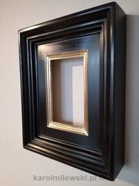 Bespoke picture frame gilded white gold 