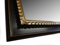 Lustro Aurea Toscana 23K w rzeźbionej ramie z drewna lipowego, złocone 23-karatowym złotem, styl toskański XVI wieku