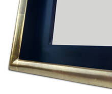 Custom picture frame, gold gilded tray