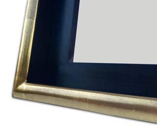 Custom picture frame, gold gilded tray