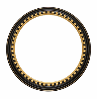 Round Glamour Mirror in Black and Gold Frame – Made to Measure