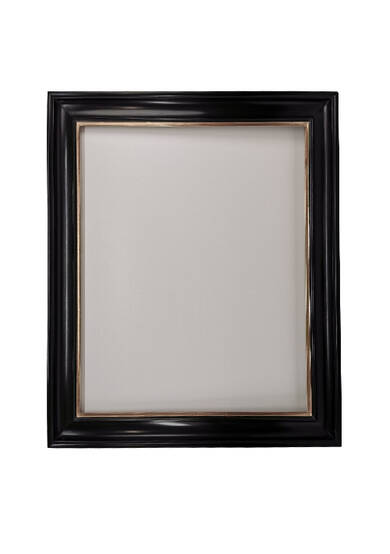Rama do obrazu „Lunaria 2” – czarna z pozłacanym brzegiem