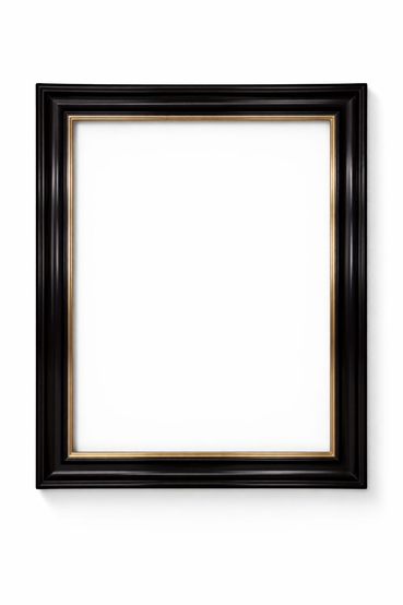 Rama do obrazu na wymiar, czarna szeroka pozłacana