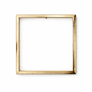 Gilded picture frame made to measure, narrow reverse face descending towards the outer edge of the moulding