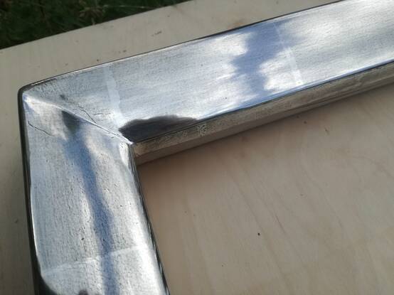 Gilded and painted picture frame