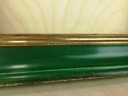 Mirror in  gold gilded green frame