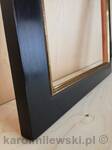 Picture frame hand painted black gesso