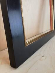 Picture frame hand painted black gesso