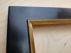 Picture frame gilded 23,5 ct gold leaf