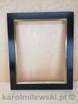 Picture frame gilded and painted black