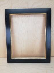 Picture frame gilded and painted black