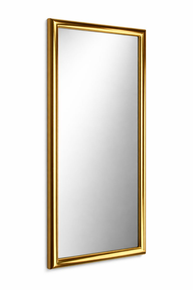 Lustro w złotej ramie glamour na wymiar z litego drewna, złocone 23K