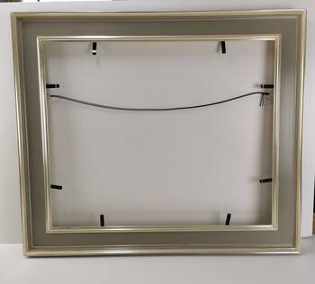 Classical grey picture frame — perspective view