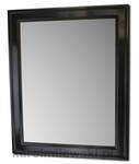 Mirror in black frame.