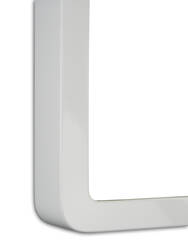 Custom picture frame, white high gloss round corner frame